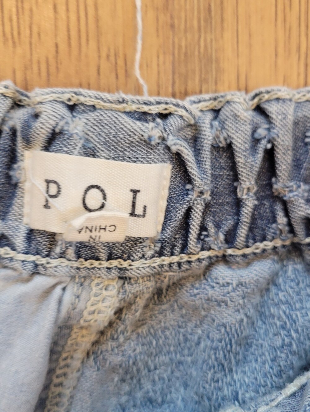 Boho Patchwork Wide-Leg Jeans in Light Blue - Picture 4 of 5